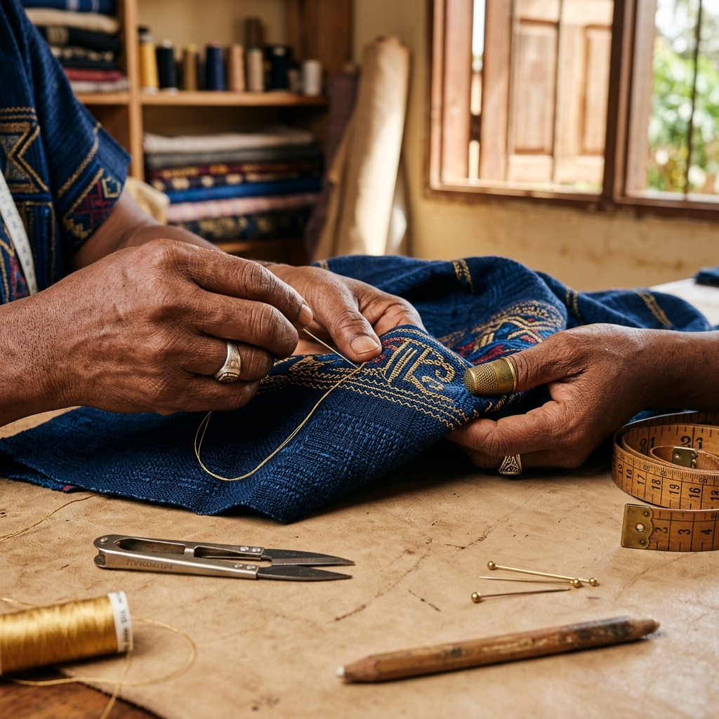 Savoir-faire et détails d'aiguille sur tissu Kanvo